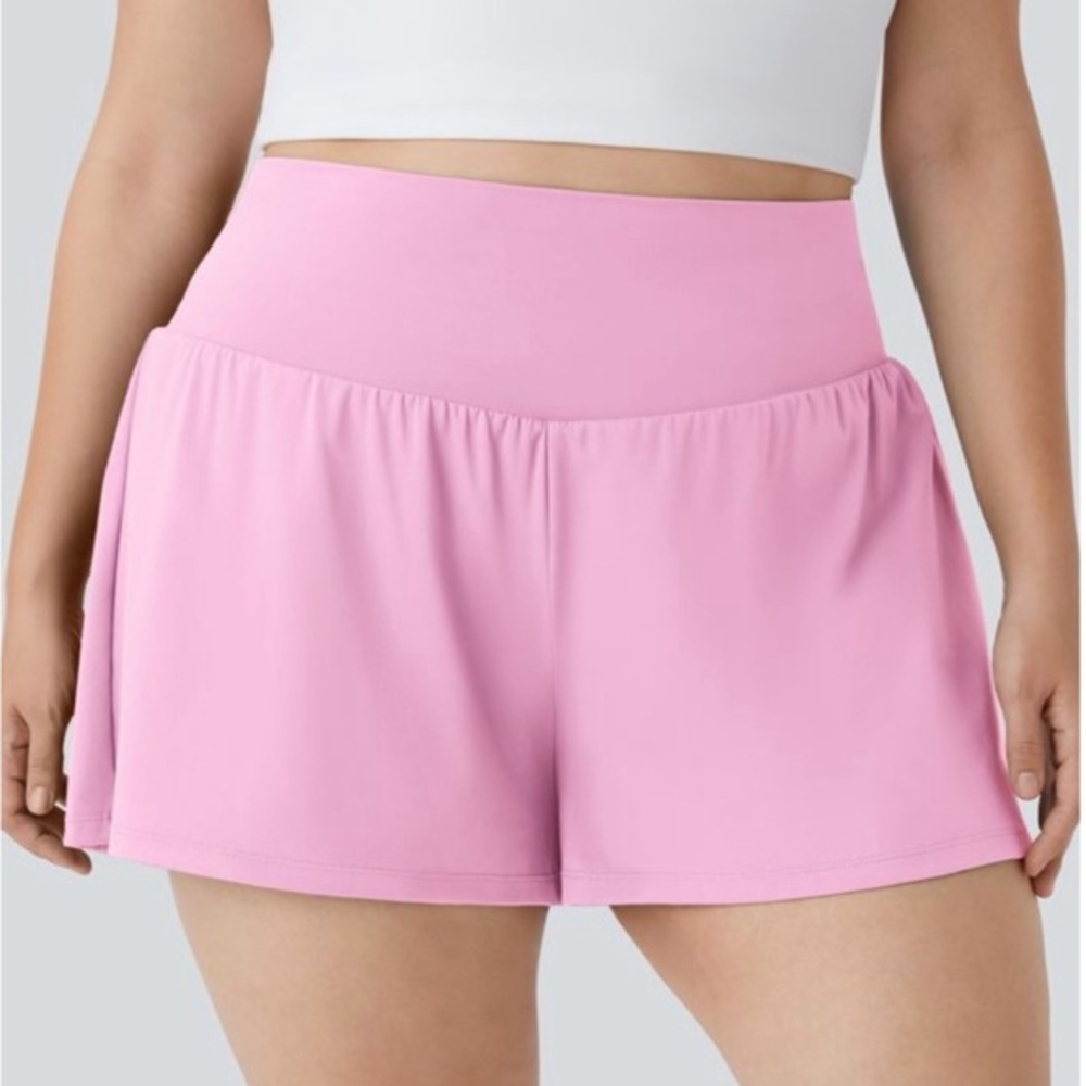 HALARA Pink High-Waist Athletic Skort